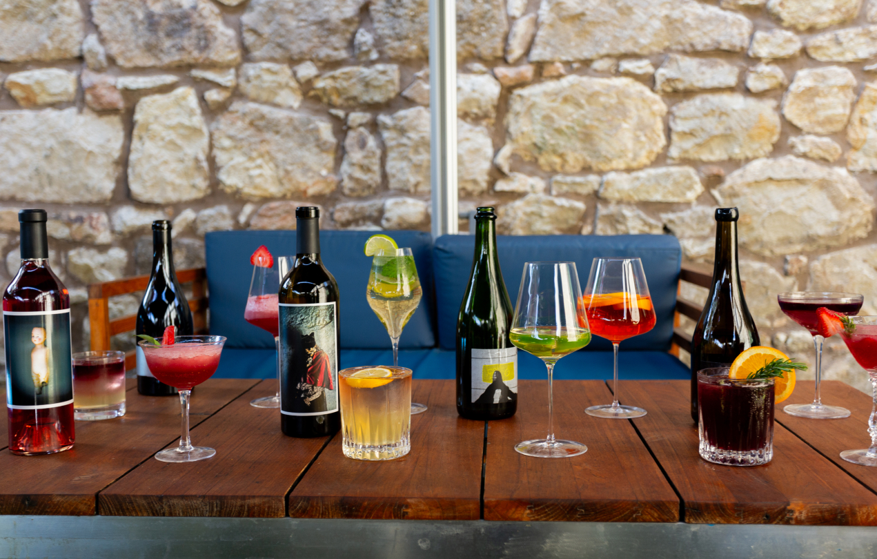 Line up of wine cocktails featuring fan-favorite Orin Swift wines
